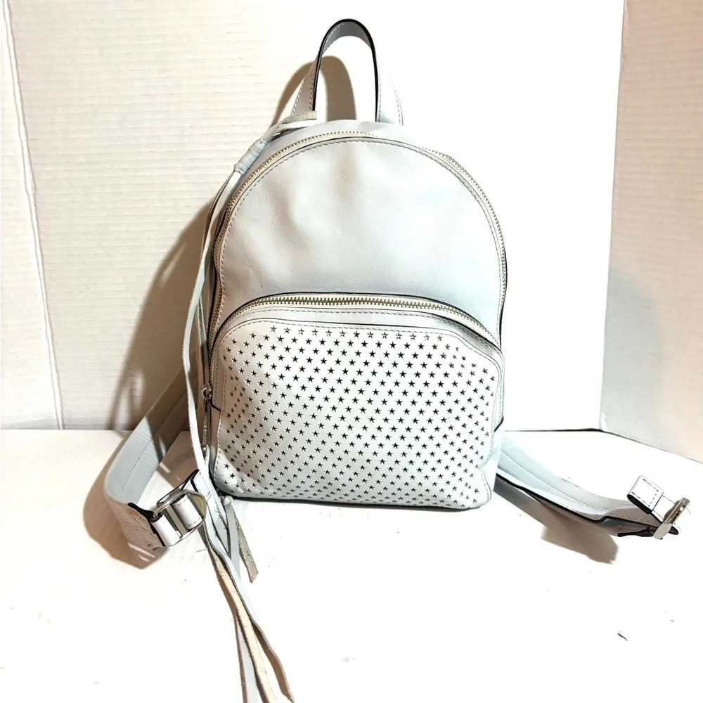 Stylish Gray. / blue Star-Patterned Backpack